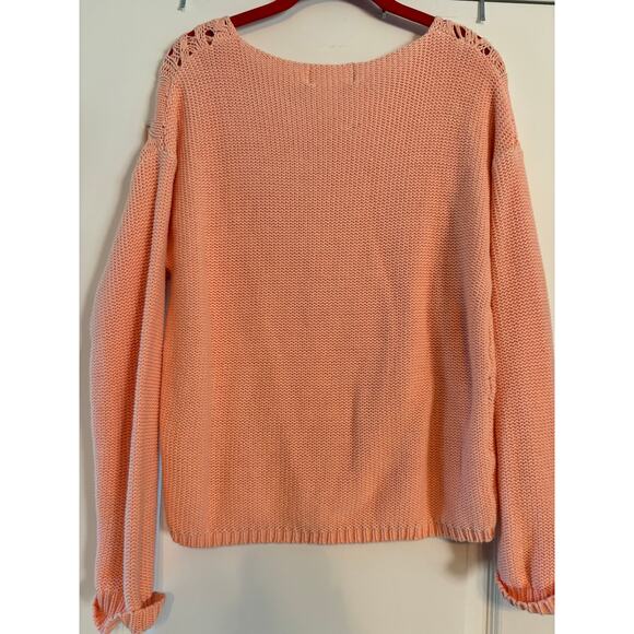 Ruby Moon Cable Knit Light Pink Sweater Womens Size Large - Picture 2 of 7